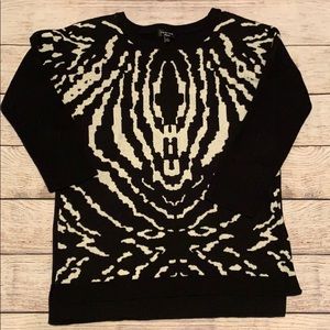 Spense Knits 3/4 Length Sleeve Patterned Sweater